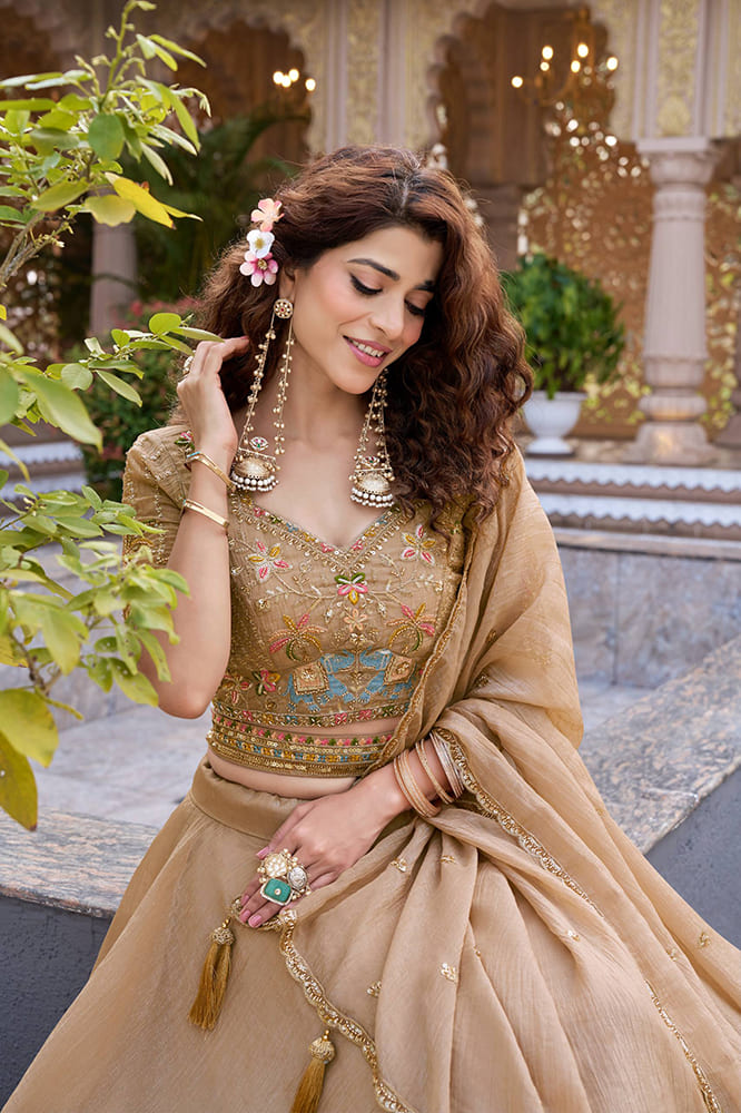 Bridal Special Lehenga Choli Set - Gold