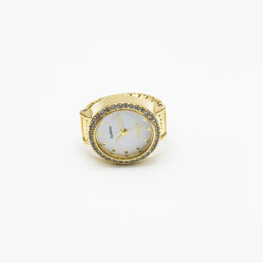 Classic White Dial Adjustable Ring Watch