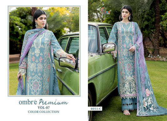 Pakistani Suit with Dupatta - Blue