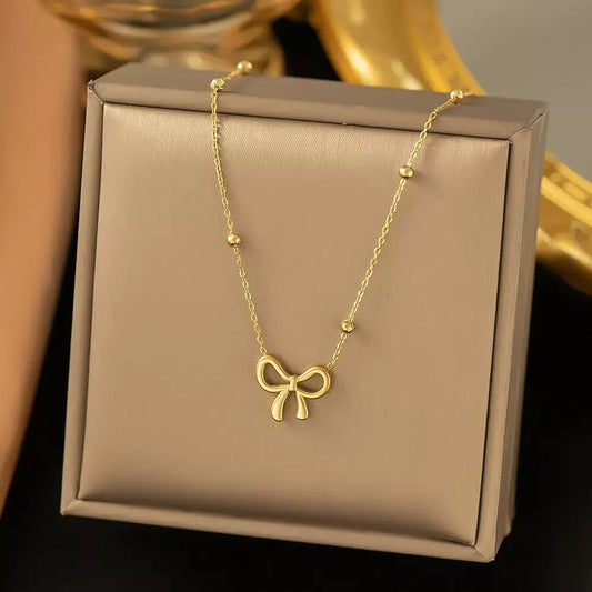 Grace Bow Luxe Anti-Tarnish Chain Pendant